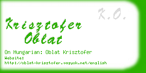 krisztofer oblat business card